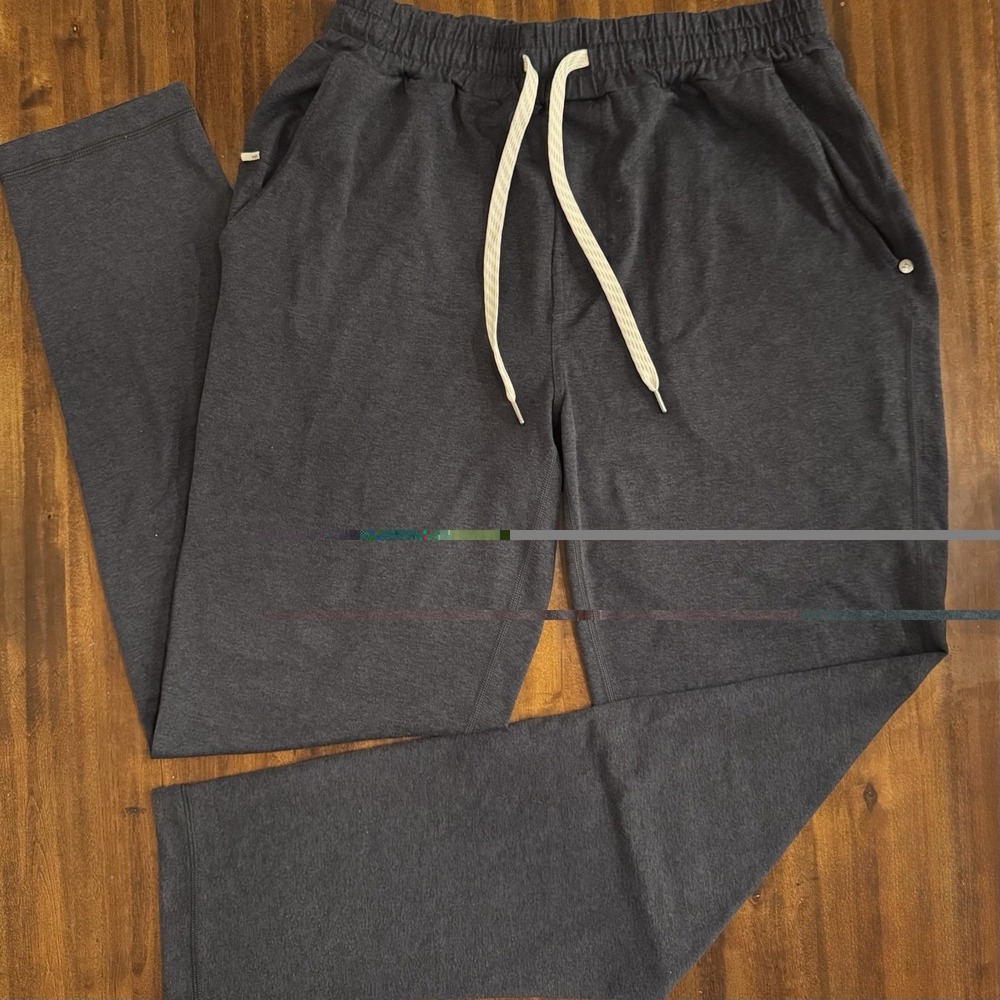 Vuori Ponto Performance Pant Mens M Charcoal Heather Athleisure Gym Workout EUC